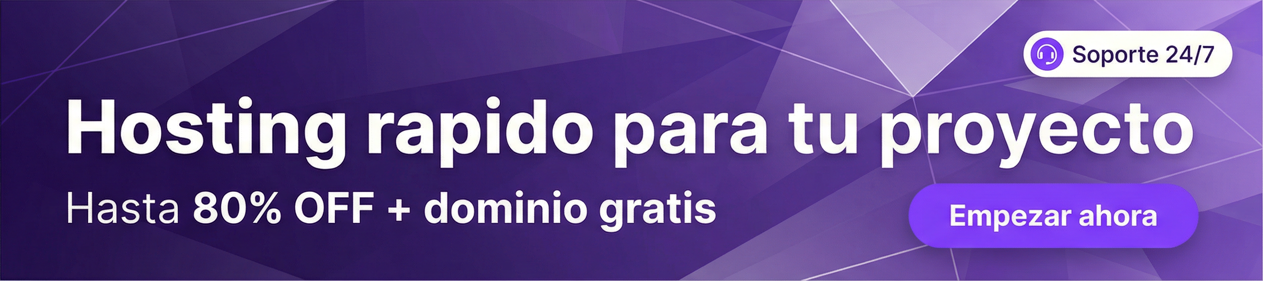 Oferta de hosting: hasta 80% de descuento y dominio gratis